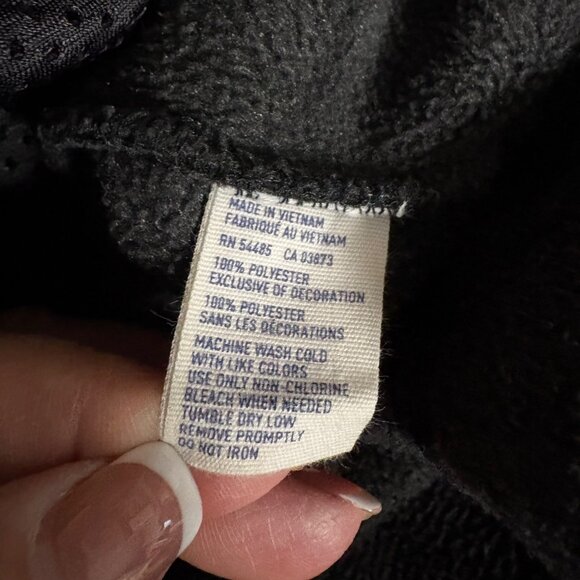 American Eagle Outfitters Fleece Pullover Jacket Mens Size Large Black Casual - Picture 7 of 10